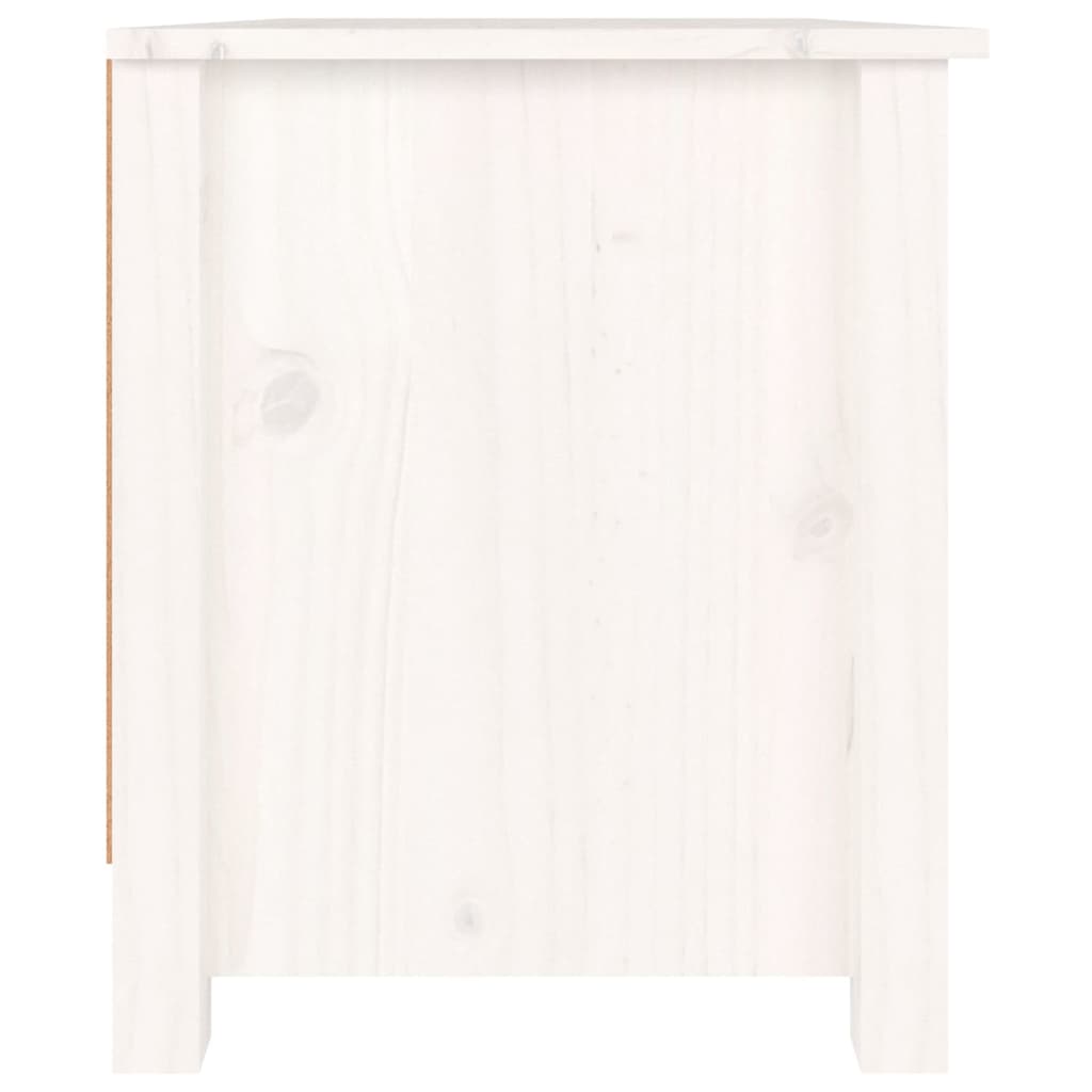 Schuhschrank Weiß 70x38x45,5 cm Massivholz Kiefer